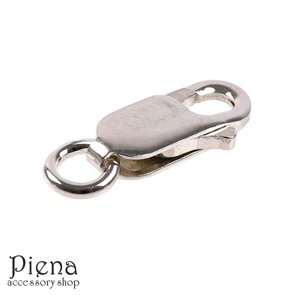 ロブスターフック レディース メンズ シルバー925製 パーツ 1個売り Mサイズ 1cm シルバー フック カニカン 留め具 金具 クラフト 手芸 DIY 手...