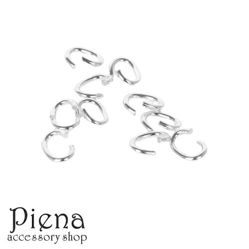 シルバー925 楕円カン Cカン レディース メンズ 0.8mmX3.7mmx5.0mm 10個 ハンドメイド DIY 手作り 接続パーツ 金属アレルギー対応 ...