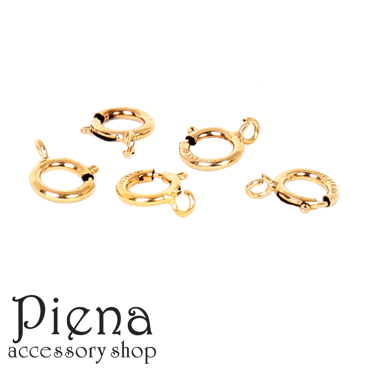 引き輪 レディース メンズ スプリングロック 14KGF ゴールドフィルド 6.0mm 5個 手作り ハンドメイド DIY アクセサリーパーツ 金属アレルギー対...