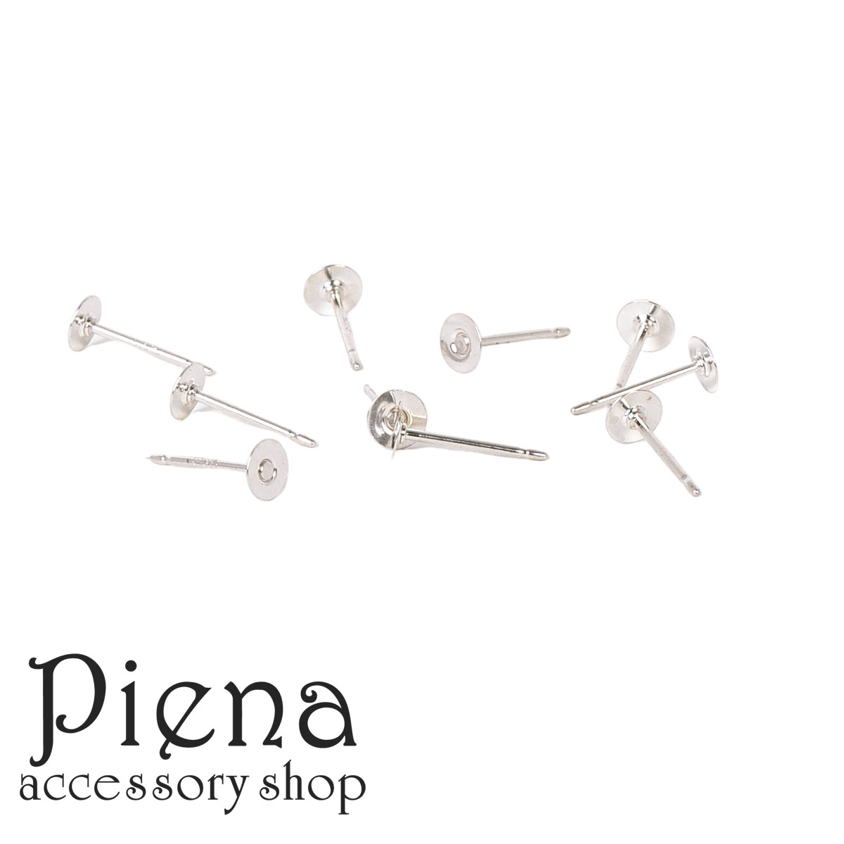 シルバー925 平皿ピアスポスト レディース メンズ 線形0.73mm 皿サイズ4.0mm 5ペア 貼り付け カボション 手作り ハンドメイド スタッド アクセ...