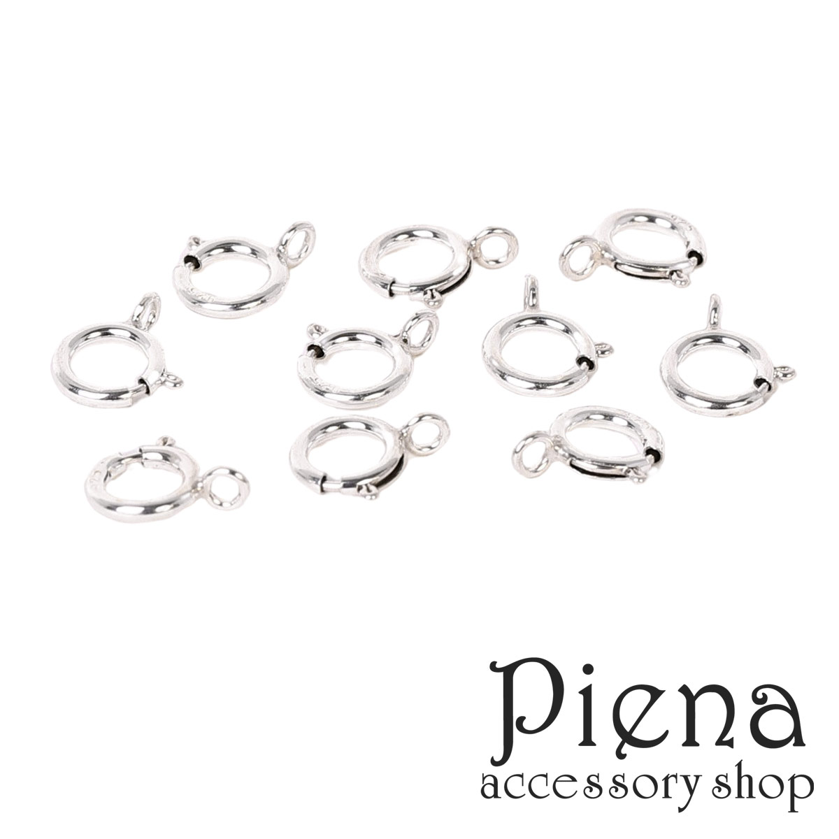 シルバー925 引き輪 レディース メンズ スプリングロック クローズタイプ 6.0mm 10個 手作り ハンドメイド DIY 金属アレルギー対応 高品質 アク...