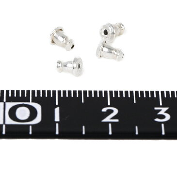 ピアスキャッチ レディース メンズ シルバー925 4.5mm 2ペア 手作り ハンドメイド DIY 金属アレルギー対応 高品質 予備 アクセサリーパーツ メール便送料無料