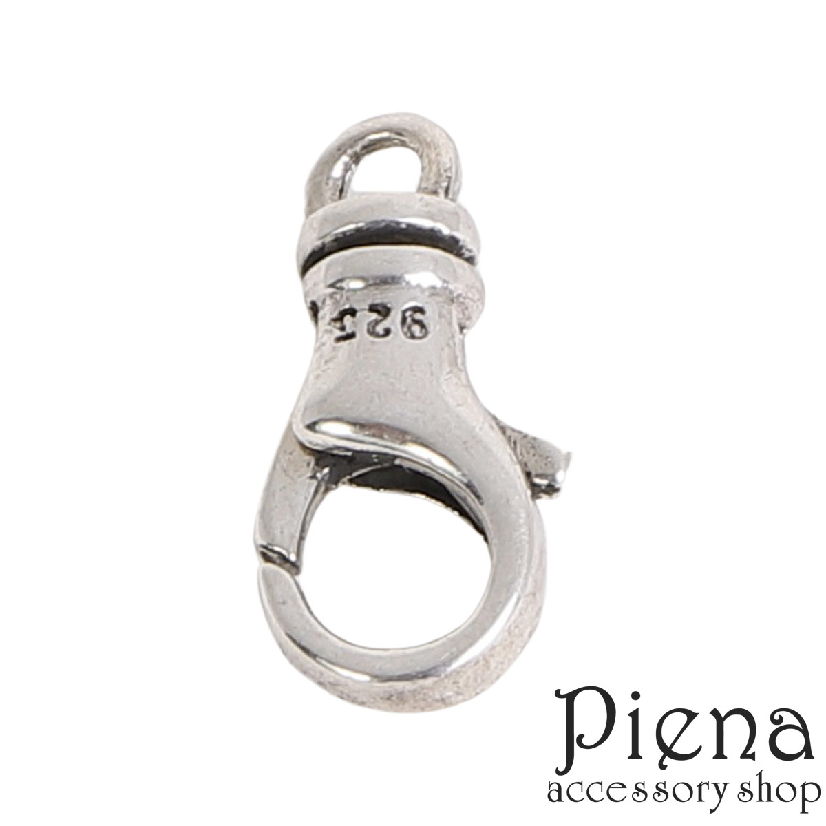 ナスカン 12ミリ シルバー925 フック 1個売り 全長約1.2cm パーツ カニカン 金具 留め具 接続金具 シルバー キーホルダー バッグチャーム クラフ...