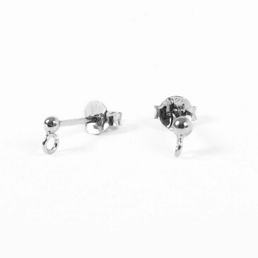 ピアスパーツ レディース メンズ シルバー925 ポスト キャッチ 丸カン付き 1ペア 2個 丸玉 スタッドピアス 金具 シンプル ハンドメイド DIY クラフト 手作り 接続パーツ アクセサリーパーツ アクセサリー作り オリジナル作成
