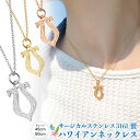 ネックレス メンズ レディース 馬蹄 ハワイアンジュエリー サージカルステンレス ホースシュー 金属アレルギー対応 シルバー ゴールド ピンクゴールド 送料無料...