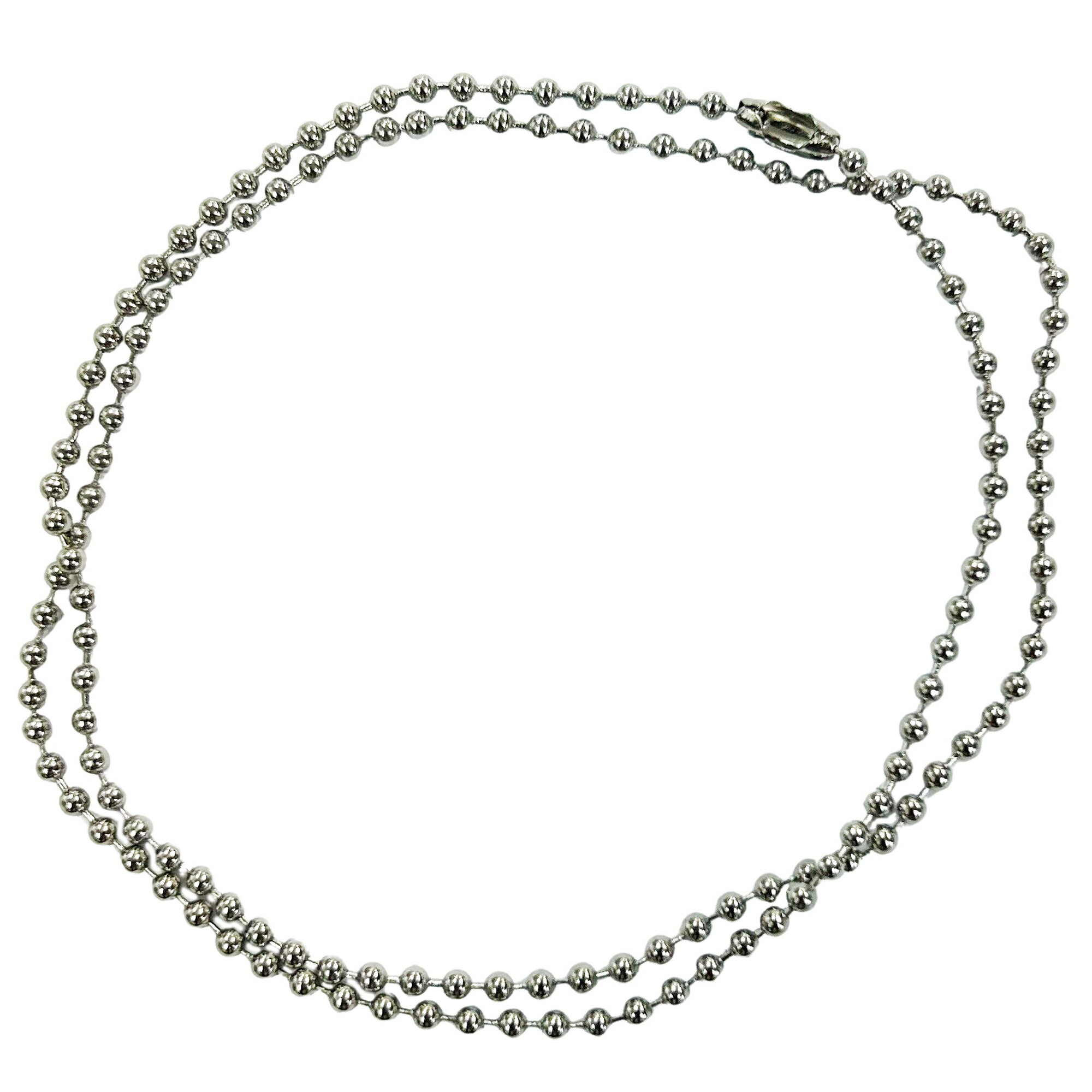 ボールチェーン メンズ レディース サージカルステンレススティール製 50cm 調節可能 40cm 45cm 金属アレルギー対応 プチプラ プレゼント 春夏秋冬...