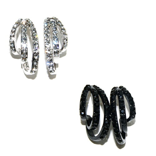 イヤリング レディース 3連C型チェコガラスnapa 大人気ブランド napa イアリング パーティ 発表会 結婚式の二次会などにも メール便 送料無料 春夏秋...