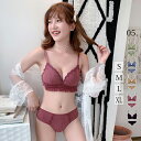 ランジェリーセット レディース 春夏秋冬 下着上下セット ノンワイヤー ナイロン ブラジャー ショーツ