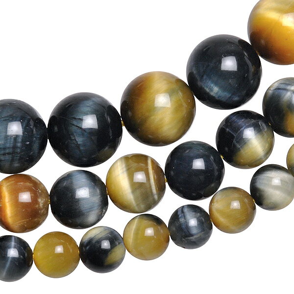 丸玉1連 メンズ レディース 春夏秋冬 石は様々な大きさ 虎目石 鷹目石 仕事運 金運