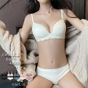 ブラショーツセット レディース 春夏秋冬 3/4カップ ノンワイヤー ナイロン 英字 シンプル 大人 楽ちん 黒