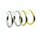 イヤリング レディース メンズ シンプルな地金フープ シルバー ゴールド 直径20ミリ プチプラ プレゼント 春夏秋冬 大人気