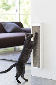猫の爪とぎケース タワー ホワイト ブラック ペット用品 爪とぎ 爪とぎケース 爪とぎ容器 床 壁 シンプル スタイリッシュ ギフト プレゼント