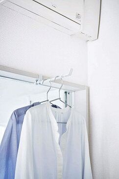 ランドリー室内干しハンガー 物干し 室内ハンガー 洗濯物掛け 洋服掛け 簡単設置 ネジで固定 フック ホワイト ブラック 白 黒 部屋干し 引っ掛け 賃貸 壁に穴を開けない