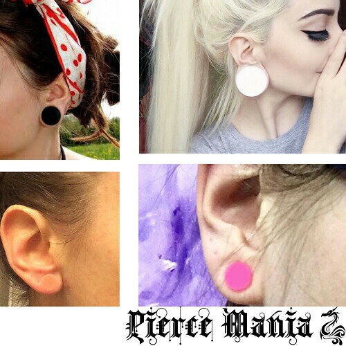 ピアスマニアの8g★ポップでシンプル！肌色 スキン 柔らかシリコンプラグ シークレットピアス ソフトプラグ★ボディピアス シリコーンピアス イヤーロブ ボディーピアス ボディピ｜アングル2