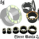 0g★アニマル ヒョウ柄 アクリルトンネル 迷彩 ピアス カモフラージュ★ボディピアス 透明ピアス イヤロブ ボディーピアス ボディピ ノンアレルギー★0ゲージ