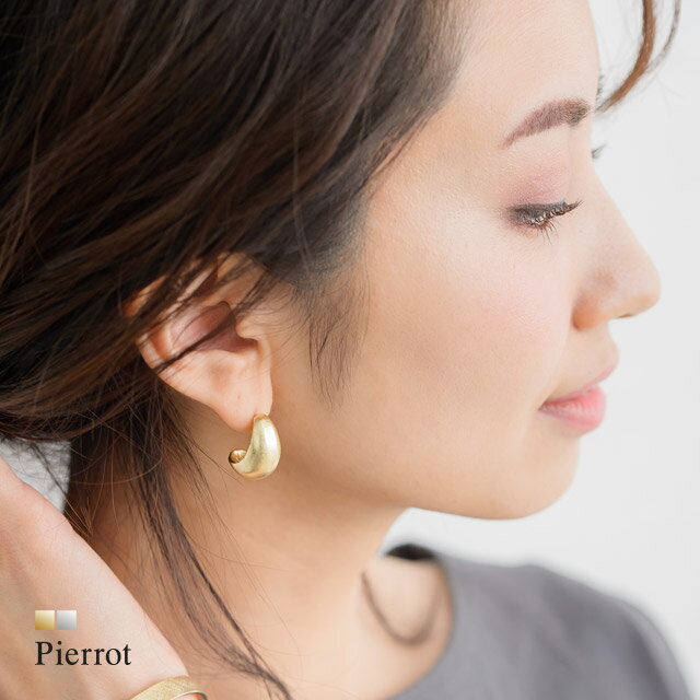 メタルコロンピアス ☆ メタル ピアス アクセサリー アクセ 合金 真鍮 チタン ゴールド シルバー シンプル オケージョン アンティーク レディース ［Pierrot］【返品・交換不可】のサムネイル