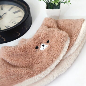 ネックウォーマー ねこ キャット レディース ボア ふわふわ かわいい おやすみマフラー 静電気防止 静電気制御 / メール便可 _ke _FU