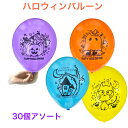 ハロウィンバルーン 10インチ(25cm)30個セット ハロウィン バルーン かぼちゃ ゴースト 黒ネコ