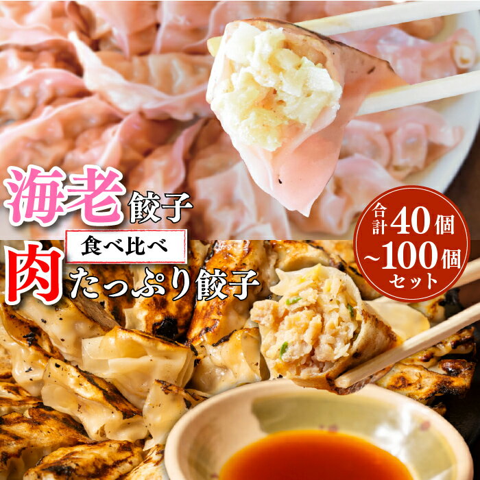 海老餃子 肉たっぷり餃子 セット 合計40個・100個 下町の空 送料無料 (激安 餃子 もちもち 餃子 プレゼント 冷凍 生餃子 ぎょうざ ギョウザ ギョーザ...