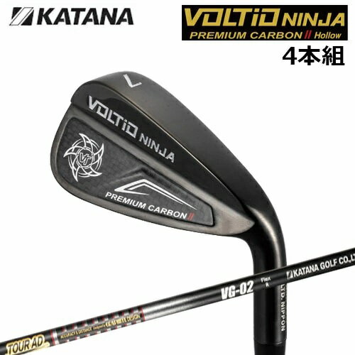 【KATANA史上 最高の感動を】KATANA GOLF カタナゴルフ ゴルフ アイアンセット 4本組 VOLTIO NINJA ボルティオ ニンジャ カーボンシャ..