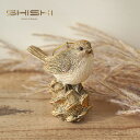 SHISHI クリスマスツリー オーナメント 北欧 SHISHI (シシ) ブロンズバード バードオンコーンギルディングミックス 松ぼっくり 8cm