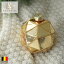 P 32288[150013]ベルギー GOODWILL (グッドウィル) 多面体 ゴールド ボール 8cm ヨーロッパ 北欧 クリスマスツリー オーナメント クリスマスオーナメント ピカキュウホーム ピカキュウhome