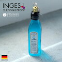 お酒(クリスマス向き) 10152S020 ドイツINGE-GLAS MANUFAKTUR（インゲ・グラス）[G314]クリスマスツリー オーナメント ドライジン ブルー ガラス ドイツ 北欧 スピリッツ お酒 ボトル ハンドメイドオーナメント Made in Germany ヨーロッパ クリスマス ピカキュウホーム ピカキュウhome