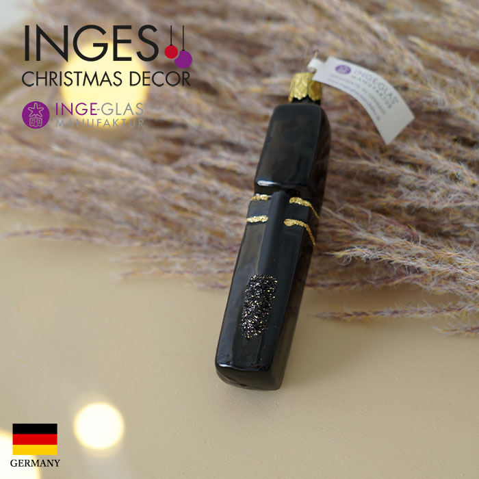 10009S019 ドイツINGE-GLAS MANUFAKTUR（インゲ・グラス）のVerspielt グラマラスライン CHRISTMAS VISIONSライン Mascara  ハンドメイドオーナメント ヨーロッパ 直輸入 クリスマス ピカキュウホーム ピカキュウhome