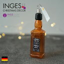 お酒(クリスマス向き) 10046S022 ドイツINGE-GLAS MANUFAKTUR（インゲ・グラス） クリスマスツリー オーナメント ハイランドウイスキー ボトル お酒 ドリンクボトル 12cm ガラス 豪華 高級 ドイツ Made in Germany ヨーロッパ クリスマス[G] ピカキュウホーム ピカキュウhome