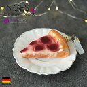 10015S022 ドイツINGE-GLAS MANUFAKTUR(インゲ・グラス) クリスマスツリー オーナメント ピザサラミ 三角ピザ pizza 12cm...