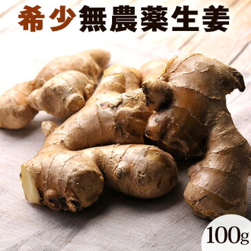 無農薬 生姜 100g ショウガ（古根生姜） しょうが デザイナーフーズ 長崎県産 ショウガオール ジンゲロール 生姜焼き ジンジャーティー 甘酢漬け スープ 料理 ぽかぽか 冷え性対策