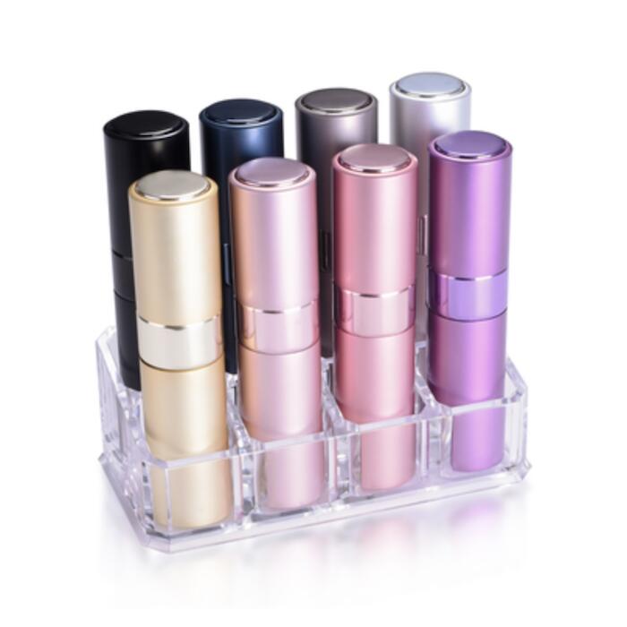 BLUSH ブラッシュ アトマイザー 全8色セット（スタンド付） 香水ボトルから直接入れ替えできるツイストアップ・キャップレス 香水アトマイザー