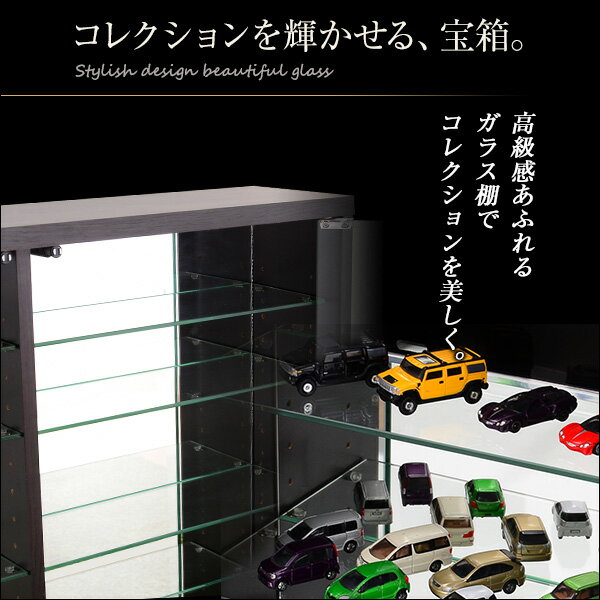 コレクションラック専用ミラー 2枚セット ロータイプ用 深型・浅型共通 背面ミラー コレクションケース..