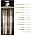 Miniature Paint Brush Set - Brushes for Fine Detail Painting - for the Acrylic, Oil Watercolour Painter - Use for Art, Miniatures, Models, Wargaming, Airfix, Army Figures, Warhammer 40k - Includes Liners, Rounds Flats