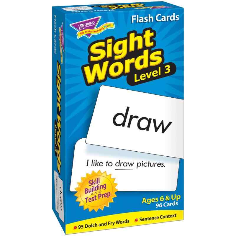 楽天ピカ森Trend Enterprises トレンド 英単語 フラッシュカード 目で見て学ぶことば レベル3 Flash Cards Sight Words Level T-53019