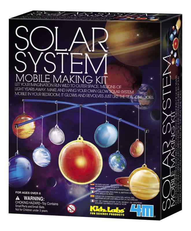 4M Glow-in-the-Dark Solar System Mobile Making Kit by 4M