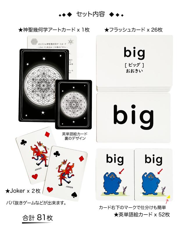 Twin’s English cards ツインズ 英語 カード フラッシュカード サイトワーズ 知育 英単語 カードゲーム 3