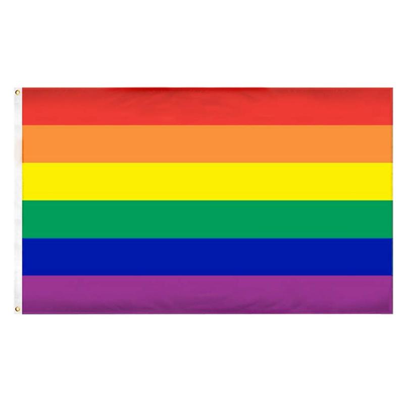 レインボー旗 連旗 レインボー旗 フラッグ 旗 虹色 ポリエステル 繰り返し使用可能 洗える LGBT 同性愛 鮮やか 耐久性 プライド 平和 自由 平等 イベント 飾り 装飾 応援 屋内 屋外 世界 展示