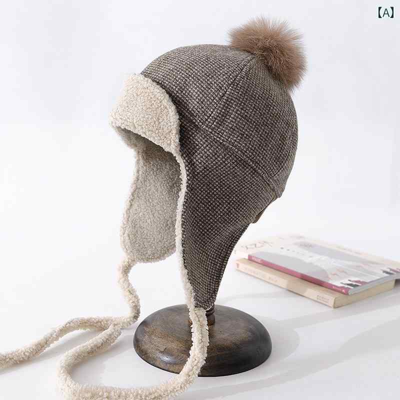 パイロット帽 防寒 メンズ レディース 冬 耳保護 帽子 厚手 ファーボール ロシア 帽子 暖かい 東北 帽子 かわいい 韓国
