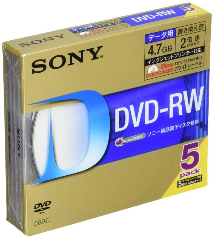 SONY データ用DVD-RW 1-2倍速 5mmケース 5