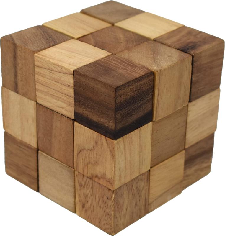 スネークキューブ Lサイズ 木製パズル 立体パズル 知育 脳トレ SnakeCube SerpentCube WoodenPuzzle MadeinThailand [並行輸入品]内容物：スネークキューブ1個7.5*7.5*7.5cm 26...