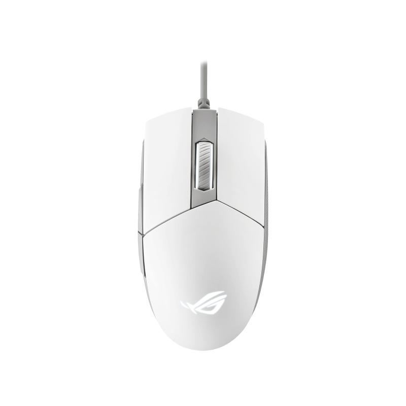 II Wired Gaming Mouse, 6,200 DPI Optical Sensor, 5 Programmable Buttons, RGB, Swappable Switch Design, Lightweight, Left Hand Friendly, Moonlight White