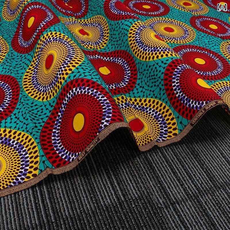 衣類 生地 DIY 洋裁 裁縫 カットクロス アフリカン ファッション アフリカ 民族 衣装 綿 プリント 生地 3 メートル アフリカ ワックス クロス