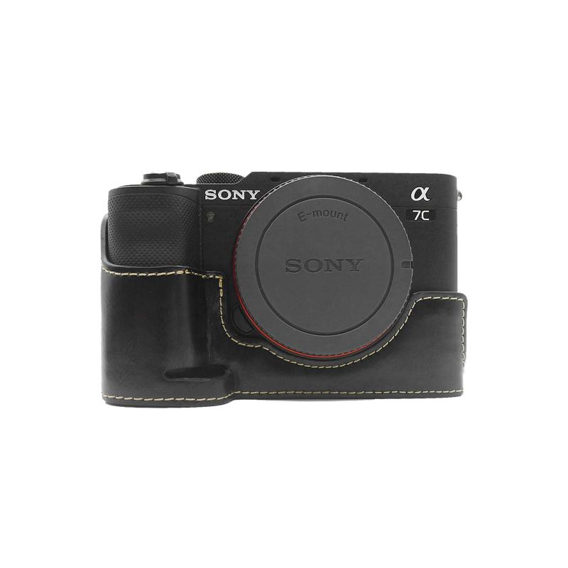 kinokoo SONY ソニー デジタルカメラ A7C ケース a7c専用 カメラケース ボディケース バッテリーの交換でき 三脚ネジ穴付き 本革