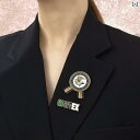 ファッション 女性 スーツ バッジ レトロ ラウンド メダル 個性的 英字 ピン スーツ コサージュ アクセサリー