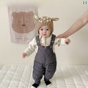 ベビー ウェア 男 赤ちゃん 韓国 オーバー オール 2 点 セット 秋冬 キルティング 幼児 ファッション 厚く 暖かい ジャンプ スーツ