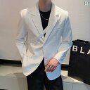 ジャケット トップス 韓国 ライト 白 スーツ ヤッピー 通勤 スーツ メンズ ハイエンド超 格好良い ジャケット