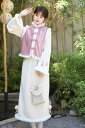 チャイナ ドレス 美しい エレガント 中華風 漢服 日常 着用 可能 ドレス ベルベット ベスト 女性 秋冬 3 点 セット