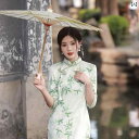 チャイナ ドレス かわいい プリンセス 秋 スエード ロング 文学 レトロ 中華風 女性