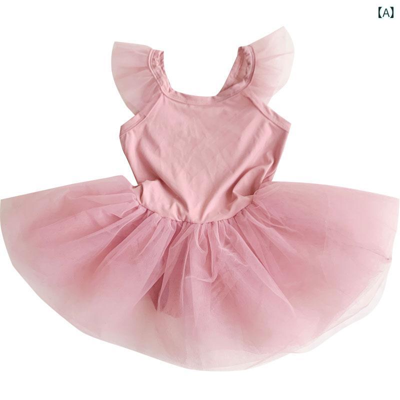 子供 水着 夏 韓国 ガールズ ワンピース プリンセス ドレス 小中型 子供 ピンク ガーゼ スカート かわいい 水着